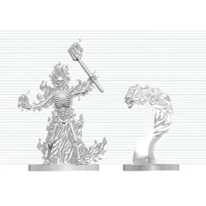 Dungeons & Dragons Nolzur's Marvelous Miniatures Miniatur unbemalt Flammendes Skelett & Flammenschädel 14 cm
