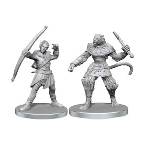 Pathfinder Deep Cuts Miniaturen unbemalt Elf Hunter & Catfolk Bandit