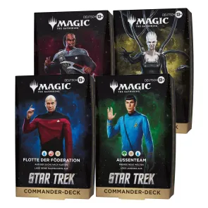 Magic the Gathering Star Trek Commander-Decks Umkarton (4) deutsch