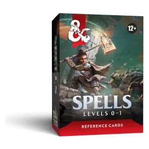 Dungeons & Dragons RPG Referenzkarten: Zaubersprüche (Stufen 0-1) *Englische Version*