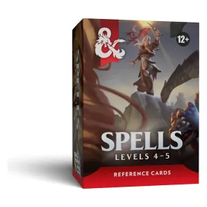 Dungeons & Dragons RPG Referenzkarten: Zaubersprüche (Stufen 4-5) *Englische Version*