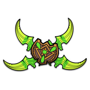 World Of Warcraft Ansteck-Pin Illidian Stormrage's Warglaives 5 cm           