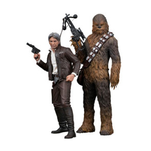 Star Wars Episode VII ARTFX+ Statuen 1/10 Doppelpack Han Solo & Chewbacca 20 - 23 cm