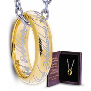 Herr der Ringe Ring mit Kette Der Eine Ring (Sterling Silber)