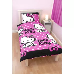 Hello Kitty Kinder Bettwäsche Hearts 135 x 200 cm
