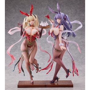 Moehime Union Statuen 1/4 Cheongsam Bunny Yuri & Stella 45 cm