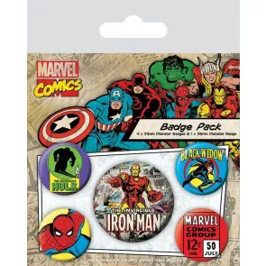 Marvel Comics Ansteck-Buttons 5er-Pack Iron Man 