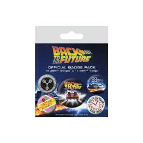 Zurück in die Zukunft Ansteck-Buttons 5er-Pack DeLorean 