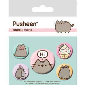 Pusheen Ansteck-Buttons 5er-Pack Pusheen Says Hi 