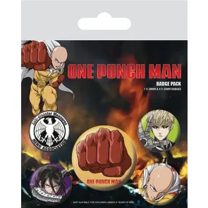 One Punch Man Ansteck-Buttons 5er-Pack Destructive 