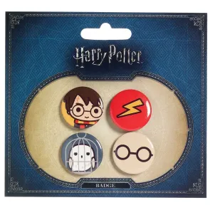 Harry Potter Cutie Ansteck-Buttons 4er-Pack Harry Potter & Hedwig
