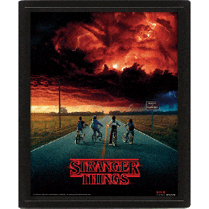 Stranger Things 3D-Effekt Poster Set im Rahmen Mind Flayer 26 x 20 cm (3)