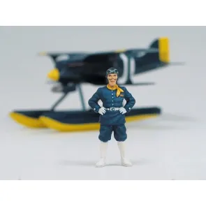 Porco Rosso Model-Kit mit Figur 1/48 Curtiss R3C-0 Seaplane & Curtis 