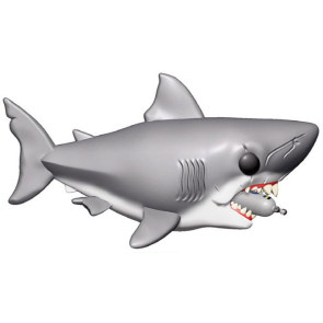 Der weiße Hai Jaws Diving Tank POP! Figur 15 cm