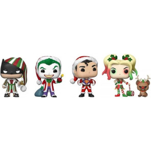 DC Comics POP! Heroes Vinyl Figuren 4er-Pack Holiday 9 cm