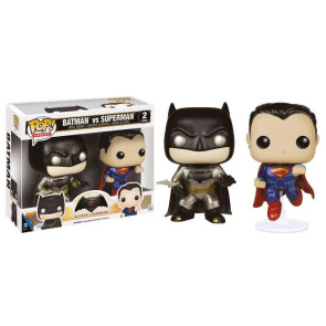 Metallic Batman v Superman POP! Heroes Vinyl Figuren Doppelpack 9 cm