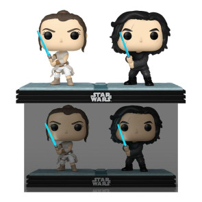Star Wars POP! Movie Moments Vinyl Wackelkopf Figuren Doppelpack Kylo & Rey 9 cm