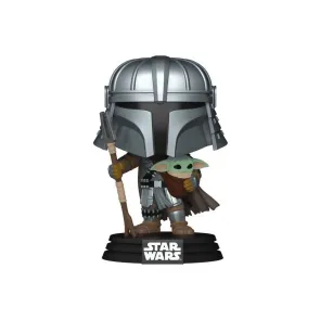 Star Wars POP! Vinyl Wackelkopf-Figur Mandalorian with Grogu (Impressions) Exclusive 9 cm
