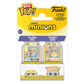 Minions POP! Vinyl Figuren 2er-Pack Pajama Bob & Tourist Dave 2 cm