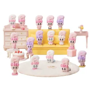 Esther Bunny Blind Box Minifiguren Little Vlog Bunny Face Series 6 cm Display (6)             