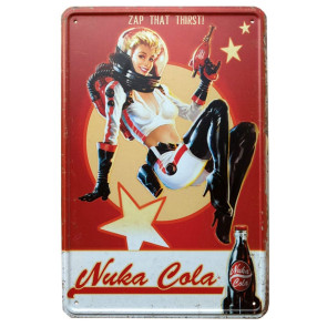 Fallout Me­tall­schild Nuka Cola Girl