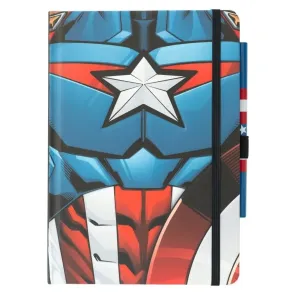 Marvel Captain America Premium Notizbuch mit Stift Uniform A5
