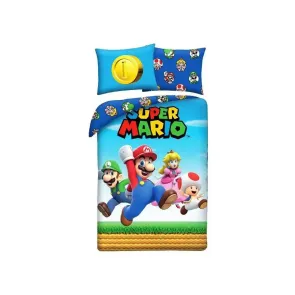Super Mario Bettwäsche Ver. 5 140 x 200 cm / 70 x 90 cm         