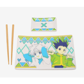 Hunter x Hunter Keramik Sushi Set mit Essstäbchen Gon & Killua