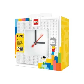 Lego Wanduhr Time by IQHK Weiß