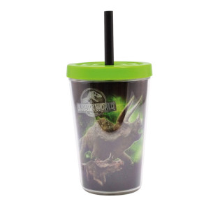 Jurassic World Trinkbecher mit Trinkhalm 300 ml  