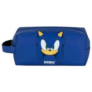 Sonic - The Hedgehog Plus Brick Travel Kulturbeutel SEGA Sight Blue