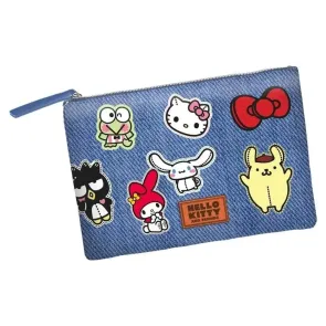 Sanrio Soleil Kulturbeutel Hello Kitty Stickers Blue