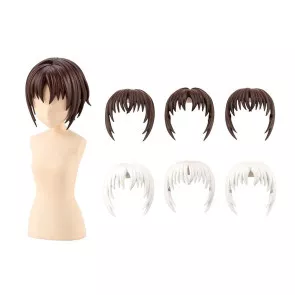 Sousai Shojo Teien Model Kit Zubehör-Set 1/10 After School Short Wigs Type A White & Chocolate Brown