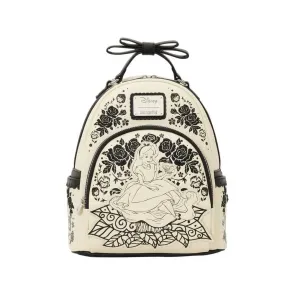 Alice in Wonderland Embroidered Floral Mini Backpack