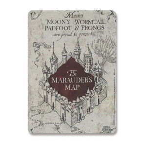 Harry Potter Blechschild Marauders Map 15 x 21 cm