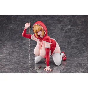 Original Character PVC Statue 1/5 Little Red Riding Hood And The Wolf Girl Little Red Riding Hood 21 cm 