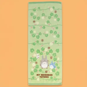 Mein Nachbar Totoro Natsu Handtuch Totoro Green Leaf 34 x 80 cm