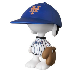 MLB × Peanuts UDF PVC Figur New York Mets Snoopy 7 cm