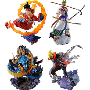 One Piece Petitrama PVC Mini-Statue Logbox Re Birth Wano Kuni Vol. 1 Set 9 cm
