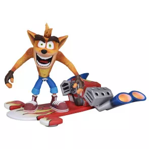 Crash Bandicoot Actionfigur Deluxe Hoverboard Crash Bandicoot 14 cm
