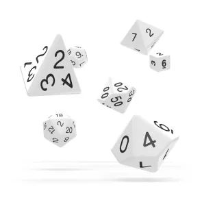 Oakie Doakie Dice Würfel RPG-Set Solid - Weiß (7)
