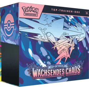 Pokemon TCG Wachsendes Chaos Top-Trainer-Box Mega-Entwicklung Deutsche Version