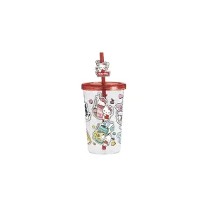 Hello Kitty and Friends Becher mit Strohhalm American Diner Version