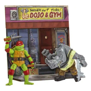 Teenage Mutant Ninja Turtles: Mutant Mayhem Battle Pack Actionfiguren Raphael vs. Rocksteady 11 cm