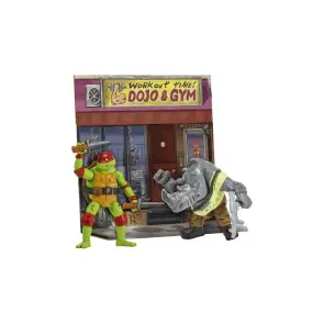 Teenage Mutant Ninja Turtles: Mutant Mayhem Battle Pack Actionfiguren Raphael vs. Rocksteady 11 cm