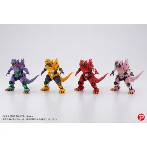 Godzilla x Evangelion Hyper Modeling Series PVC Statuen 4er-Pack Mechagodzilla Kiryu Eva colour Ver. 9 cm 