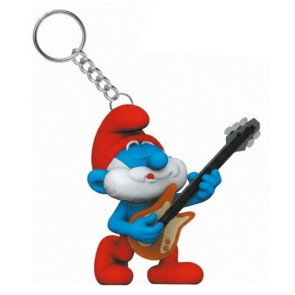 Die Schlümpfe Schlüsselanhänger Papa Schlumpf mit Gitarre
