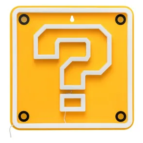 Super Mario LED Neon Wandleuchte Question Block 24 x 24 cm