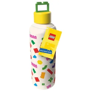 Lego Metall Trinkflasche mit geformtem Deckel