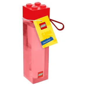 Lego Kunststoff Trinkflasche Roter Baustein